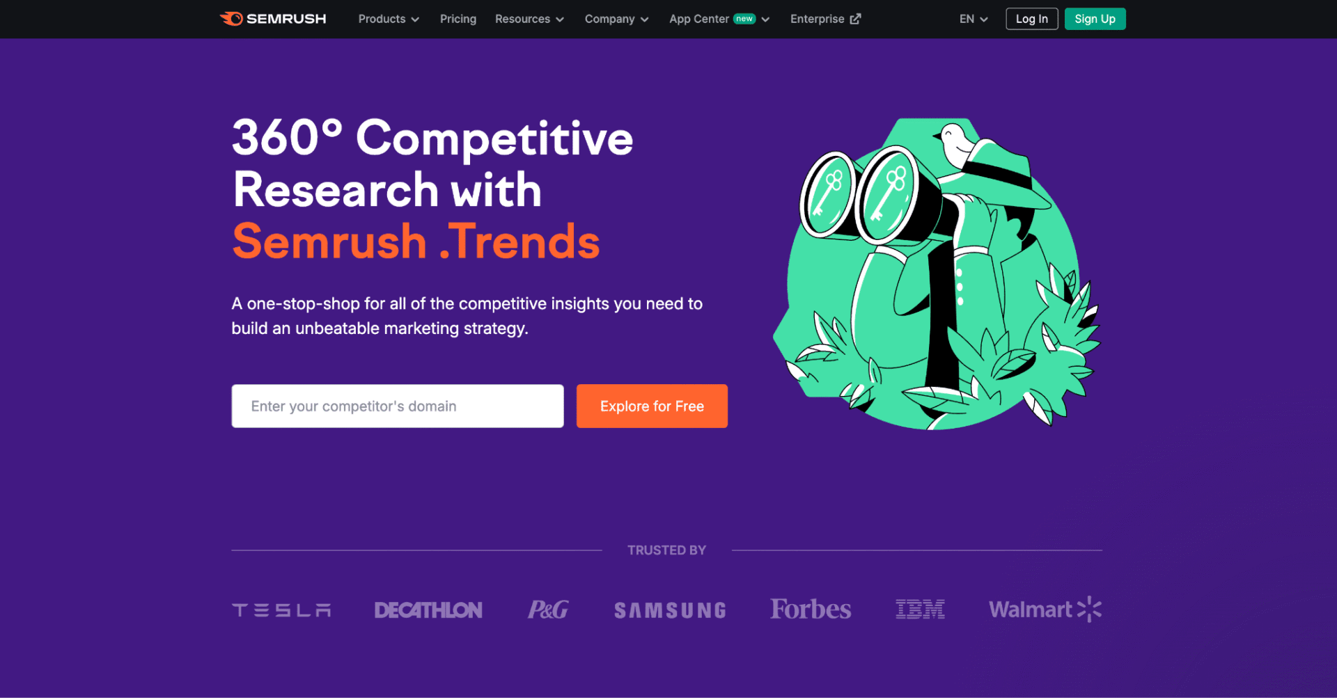 Semrush Trends homepage