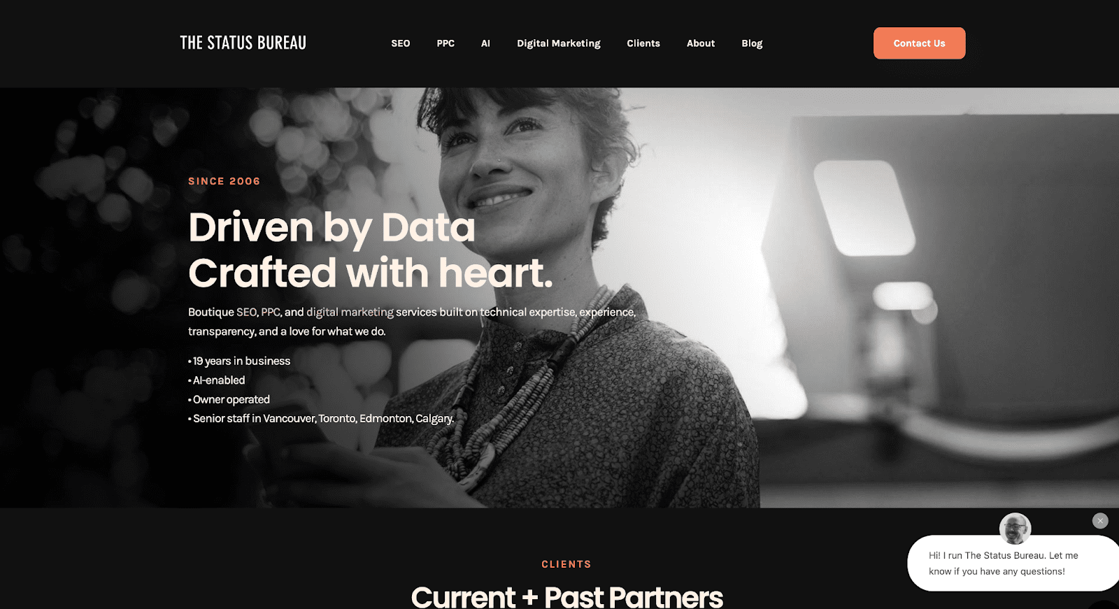 The Status Bureau homepage