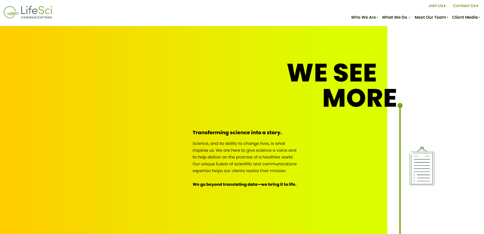 LifeSci Communications homepage