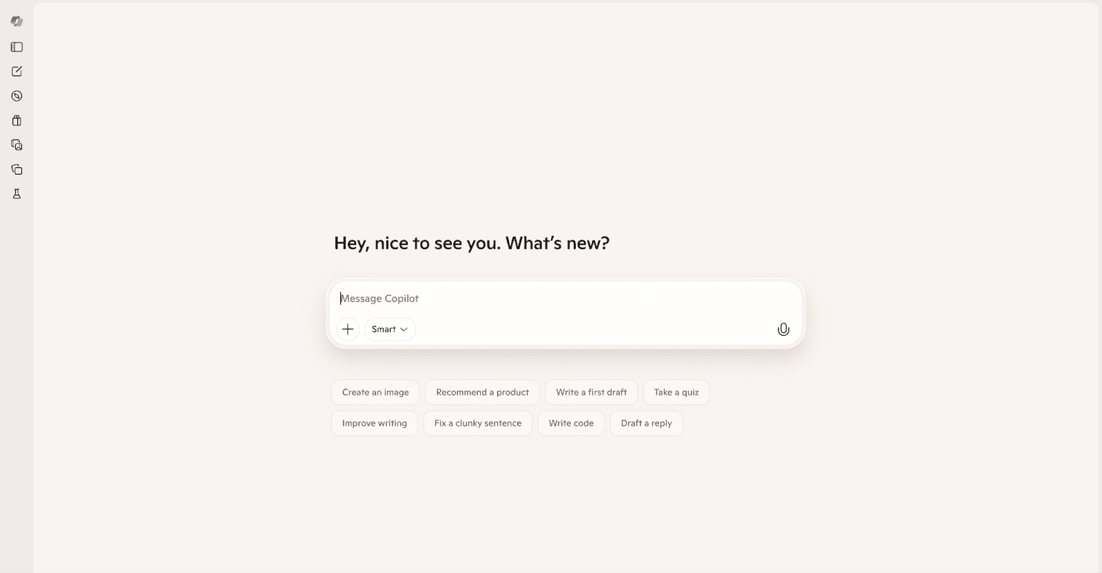 Microsoft Copilot interface