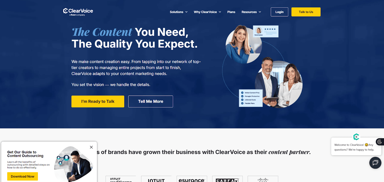ClearVoice homepage