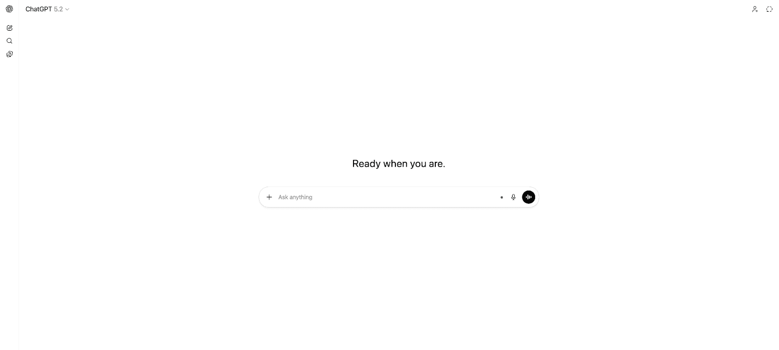 ChatGPT interface